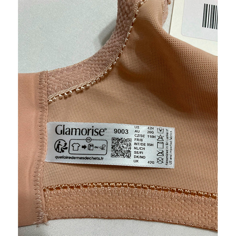 Glamorise Full Figure Wonderwire Minimizer Bra Underwire Café 42H