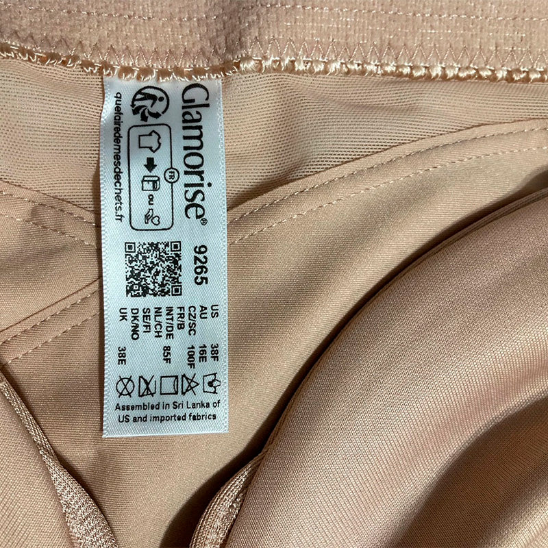 Glamorise Women's Plus Size Wonderwire Posture Back Bra Underwire CAFÉ 38F