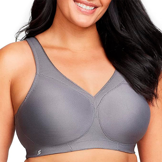 Glamorise Full Figure Bra Charcoal Grey 44G