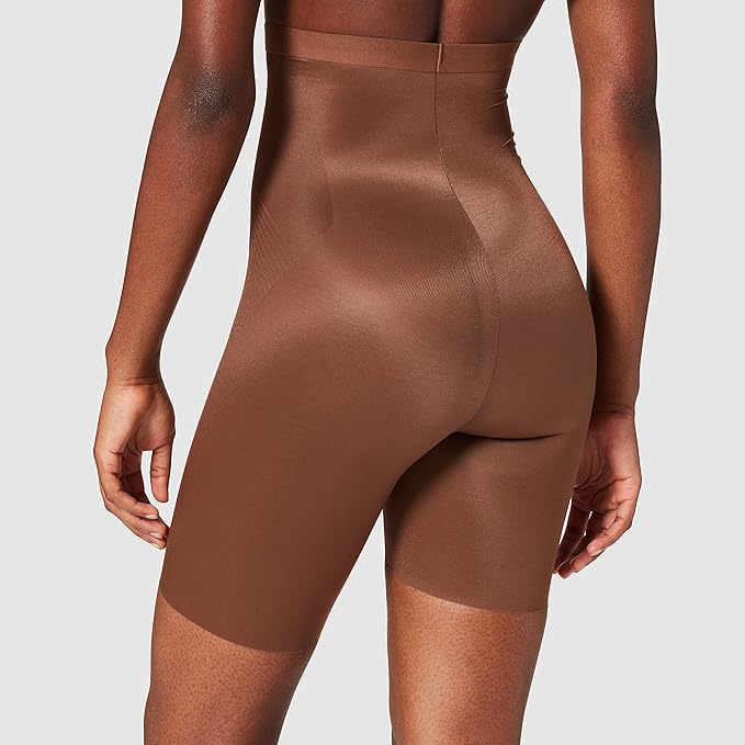 SPANX Invisible High-Waisted Mid-Thigh Shorts CHESTNUT BROWN XS