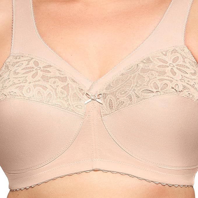 GLAMORISE MagicLift Cotton Support Bra Wirefree CAFÉ 36C