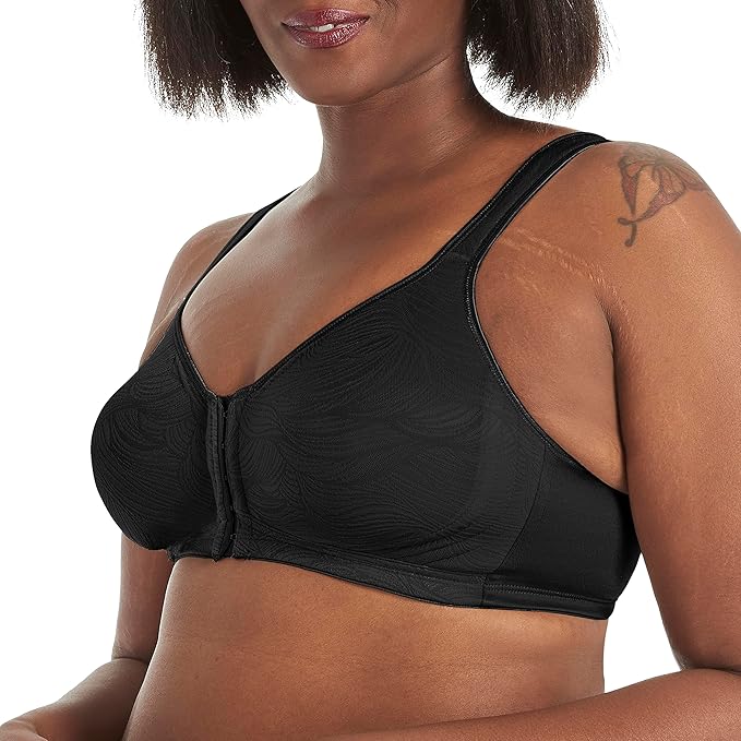PLAYTEX Wireless Bra, 18 Hour Plus-Size Bras Available BLACK 36D