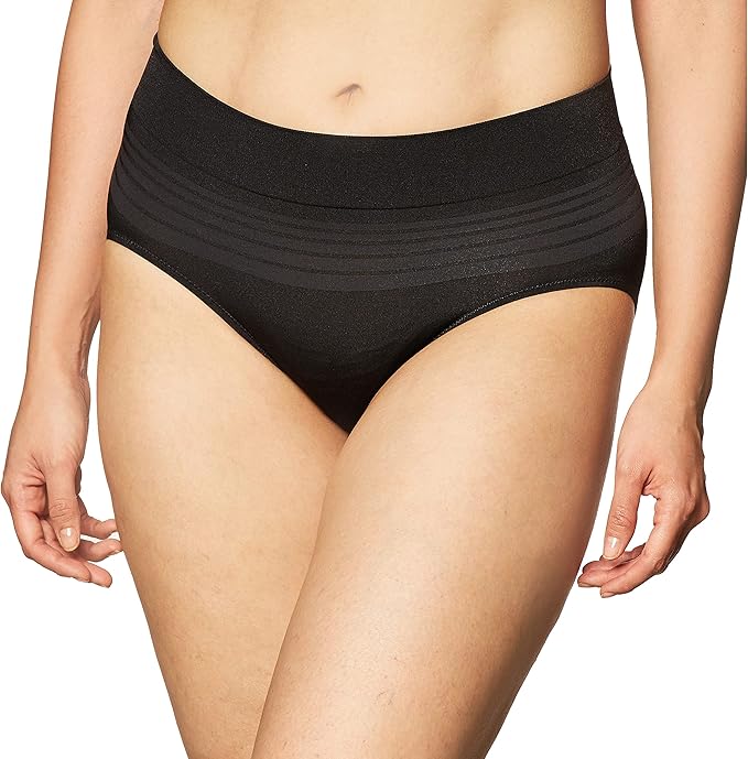 WARNER'S Dig-Free Comfort Waist Smooth and Seamless Hipster BLACK M