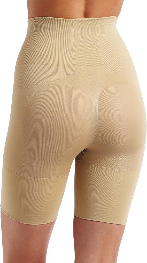 CARNIVAL Seamless Firm Control Mid Waist Thigh Leg Shaper NUDE L