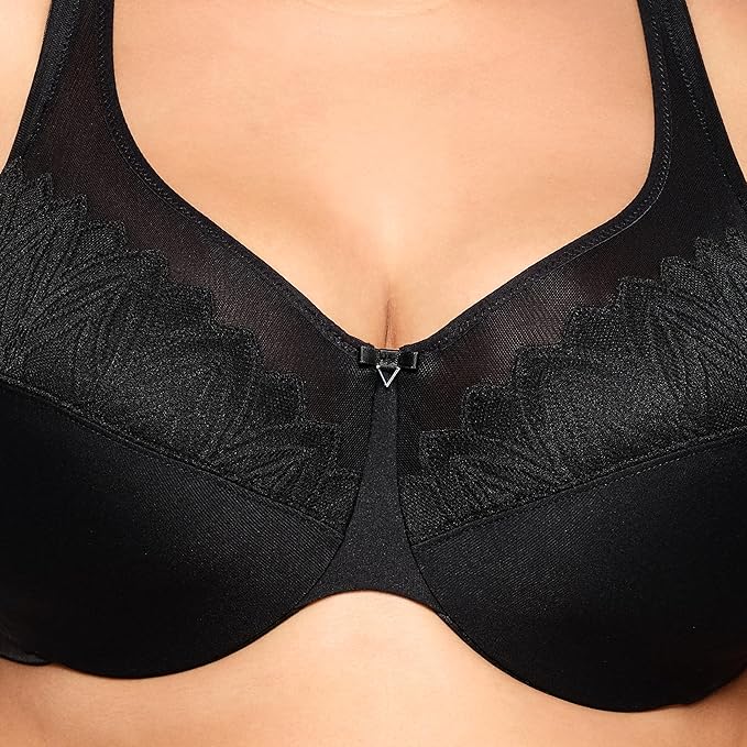 GLAMORISE Wonderwire Minimizer Bra Underwire BLACK 40H