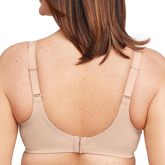 GLAMORISE Plus Size Wonderwire Minimizer Bra Underwire CAFÉ 46D