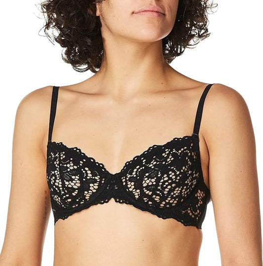 DKNY Classic Lace Unlined Demi Underwear BLACK 34A