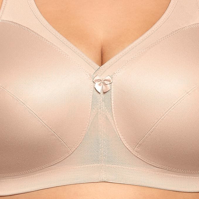GLAMORISE Full Figure Plus Size MagicLift Active Support Bra Wirefree CAFE 42G