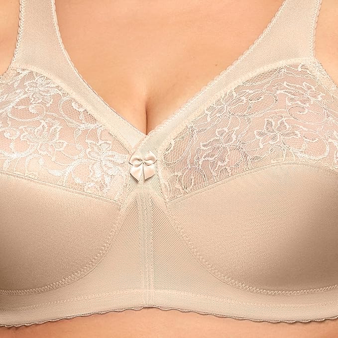 GLAMORISE Full Figure MagicLift Original Support Bra Wirefree BEIGE 40H
