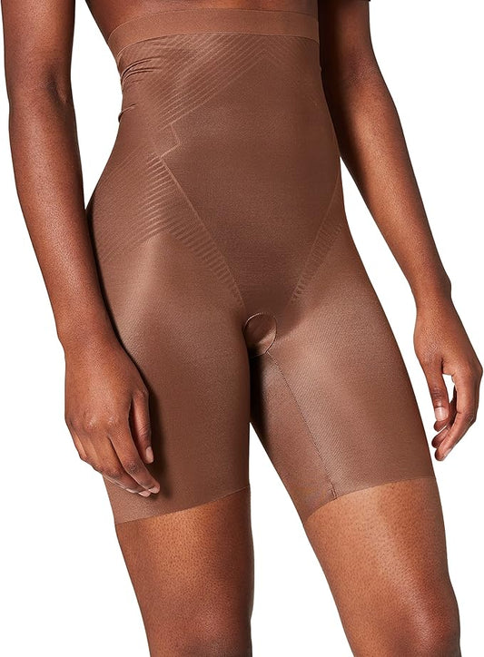 SPANX Invisible High-Waisted Mid-Thigh Short BROWN S