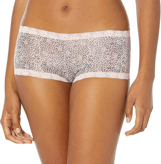 MAIDENFORM One Fab Fit Boyshorts CLASSIC LEOPARD PRINT L