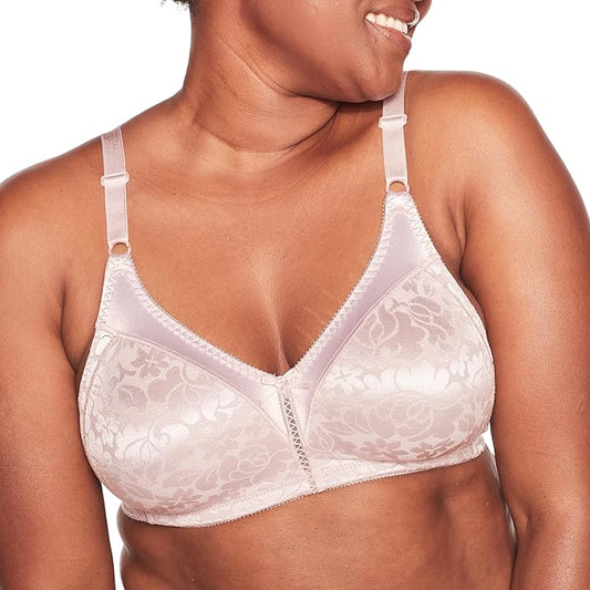 BALI Double Support Wireless Lace Bra with Stay-in-Place Straps GLOSS 40B