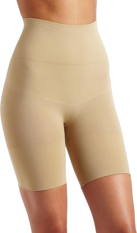 CARNIVAL Seamless Firm Control Mid Waist Thigh Leg Shaper NUDE L
