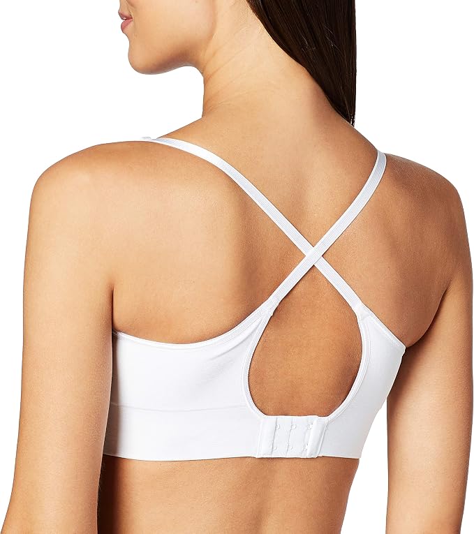 WARNER'S Seamless Stretch Wireless Lightly Lined Convertible Comfort Bra WHITE S