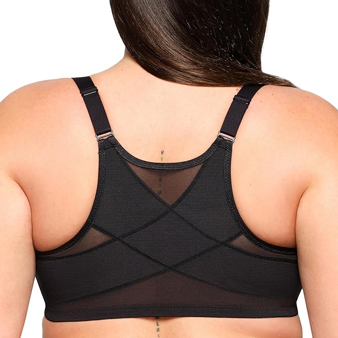GLAMORISE Posture Back Wonderwire Bra Underwire BLACK 38D