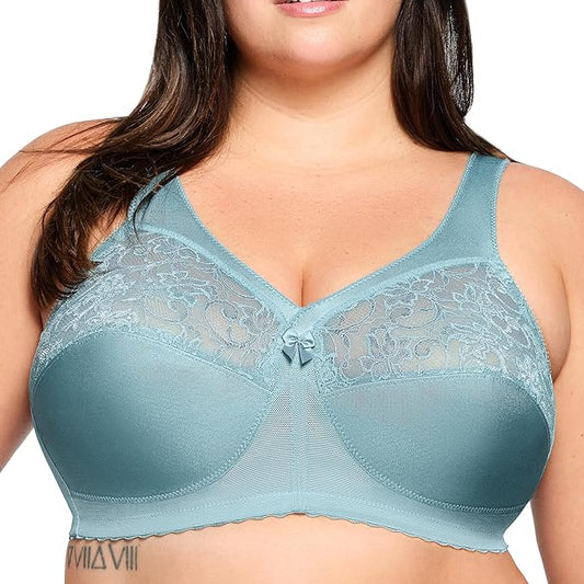 GLAMORISE Full Figure Plus Size MagicLift Bra Wirefree GLACIER 42C