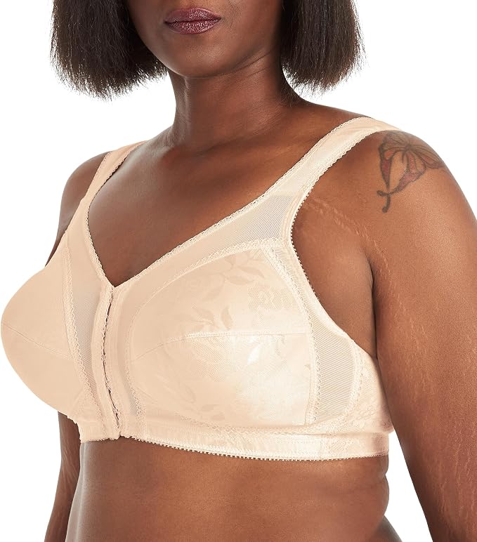 PLAYTEX 19 Hour Front-Close Wireless Bra LIGHT BEIGE 38DDD