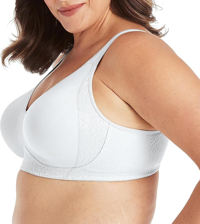PLAYTEX 18 Hour Side & Back Smoothing Wireless Bra Cooling Wire-Free WHITE 38C