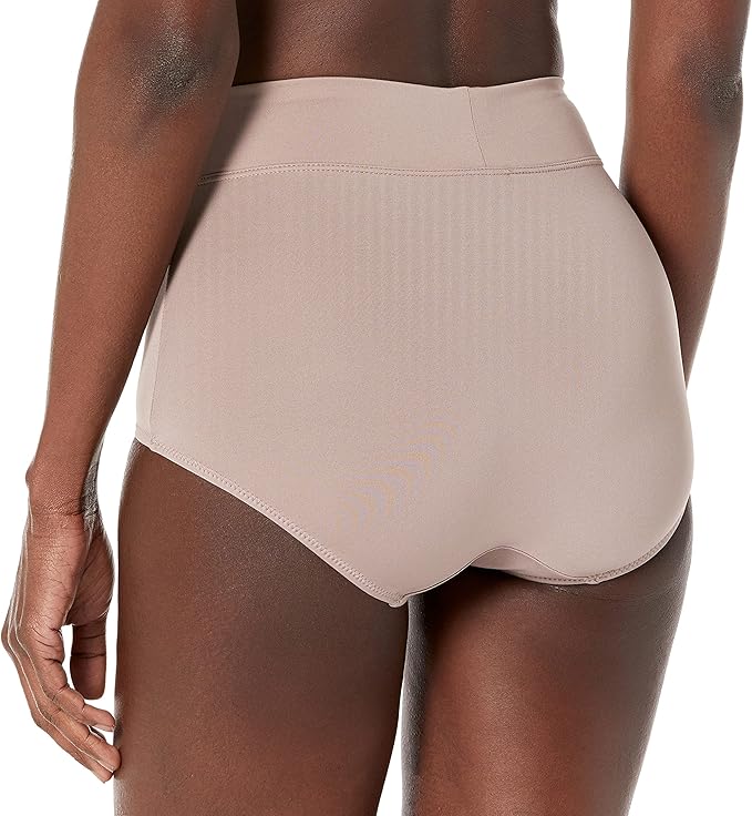 WARNER'S No Pinching No Problems Hi Cut Brief Panty MINK L