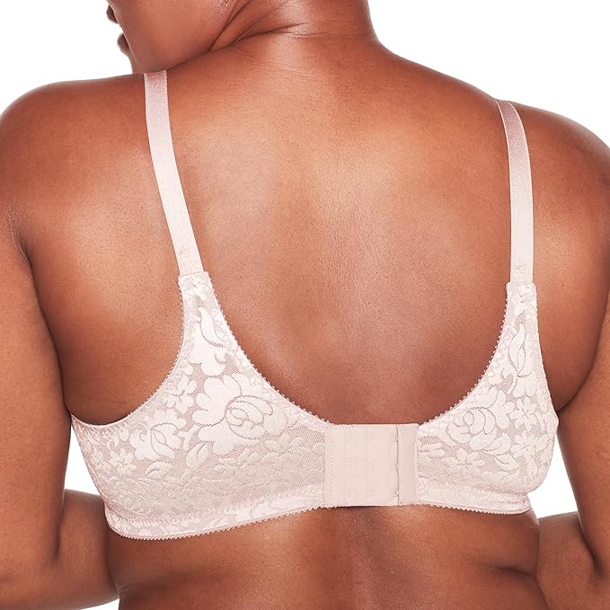 BALI Double Support Wireless Lace Bra with Stay-in-Place Straps GLOSS 40B