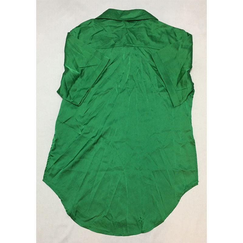 Cotton On Short Sleeve Satin Sleep Only Shirt Green XS