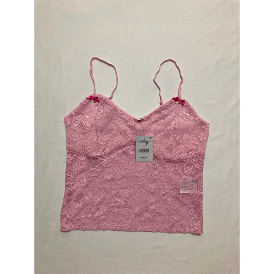Body Lace Top Sexy Pink S