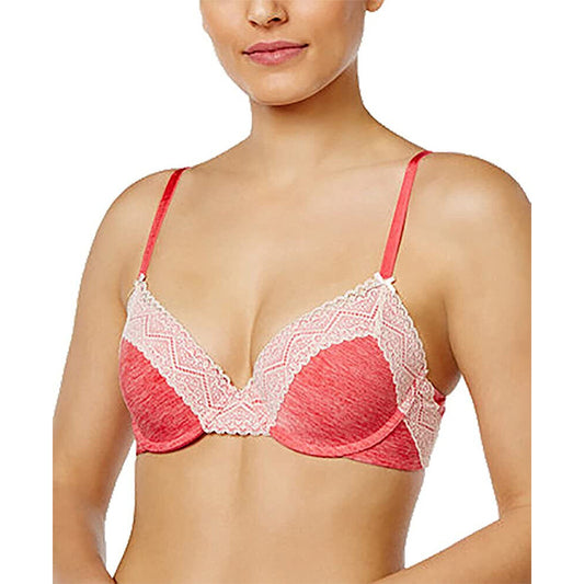 Heidi Klum Heidi by Marl Lace T-Shirt Bra Teaberry Silver Peony 32B