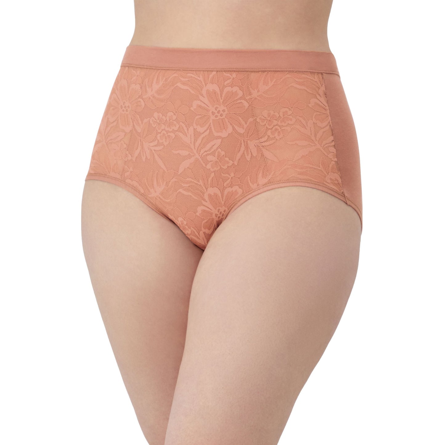 BALI Breathe Lace High-Waist Brief ROSE L