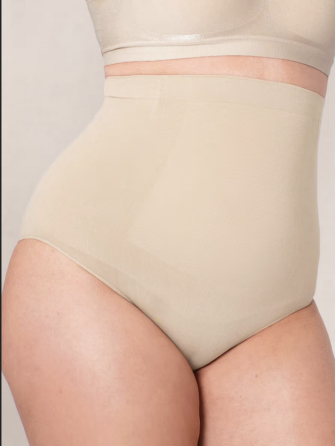SHAPERMINT Essentials All Day Every Day High-Waisted Shaper Panty CHAI XL