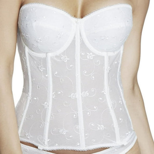 DOMINIQUE Torsolette Embroidered Lace BONE 40D