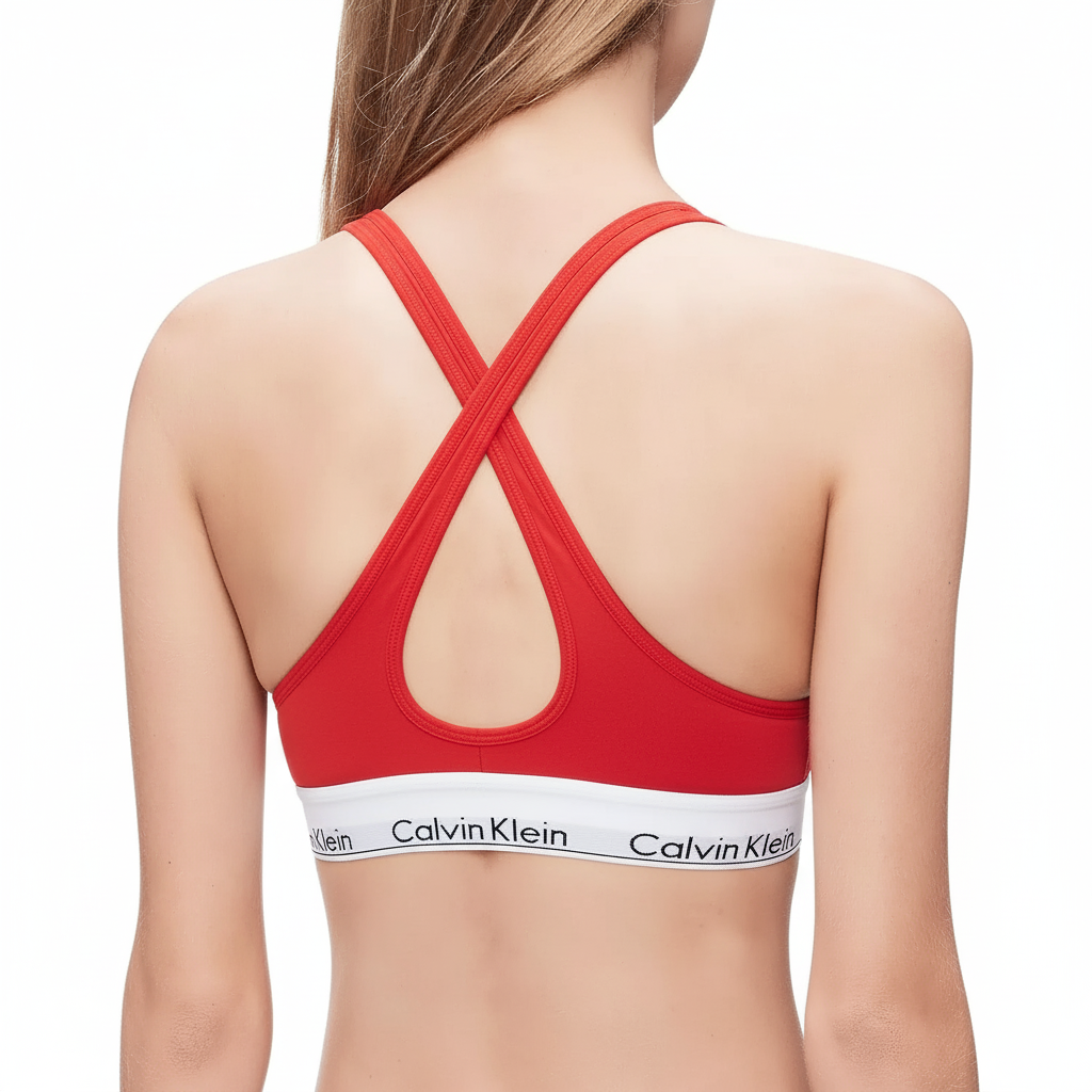 CALVIN KLEIN Modern Cotton Padded Bralette RED XS