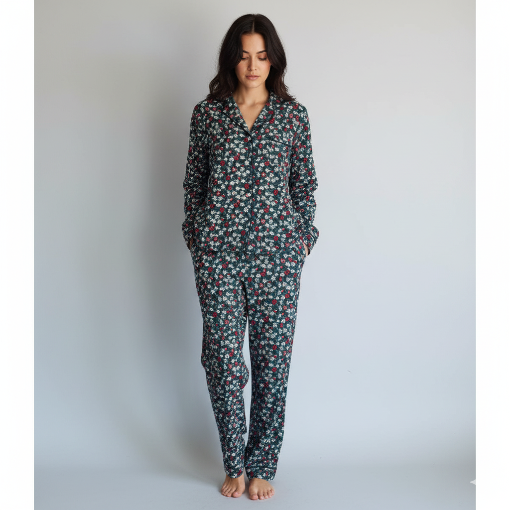 STATE OF DAY Pajama set notch 2-Pieces FLORAL 2X