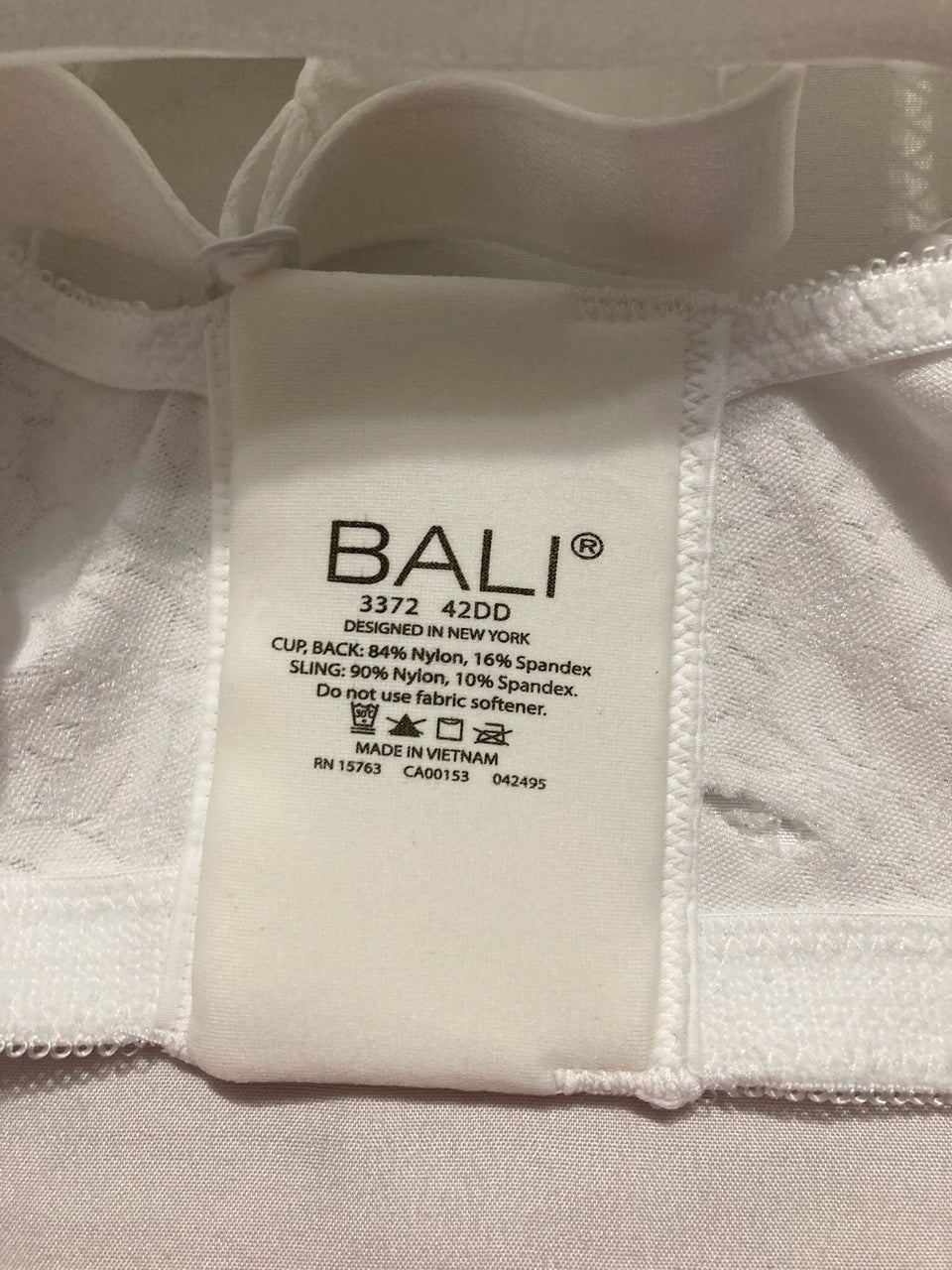 NWD BALI Wireless Lace Bra, Double Support Lace Bras WHITE 42DD