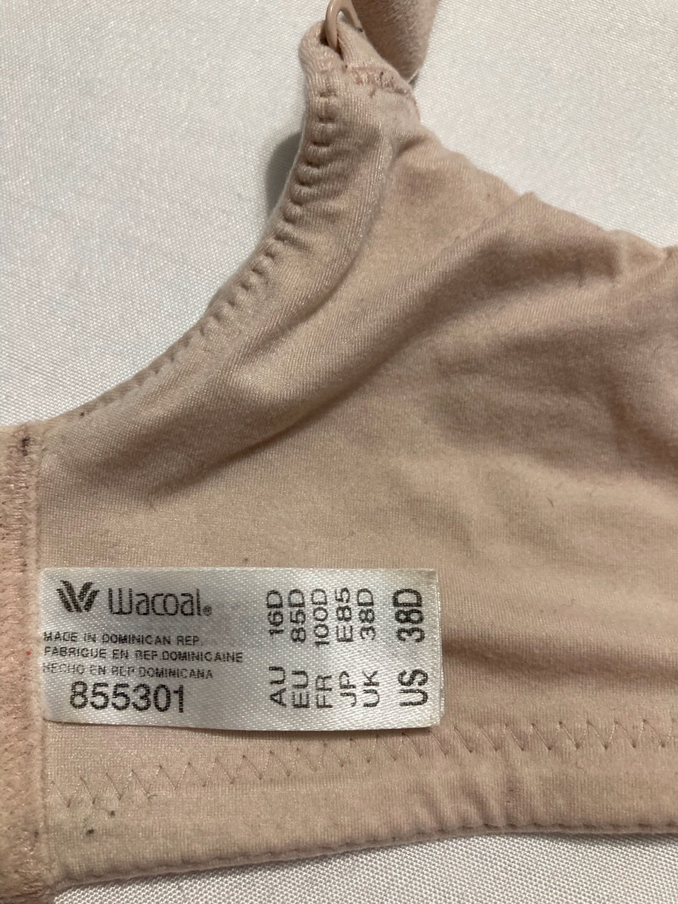 NWD WACOAL Softly Styled Unlined Mid Coverage Underwire Bra NUDE 38D