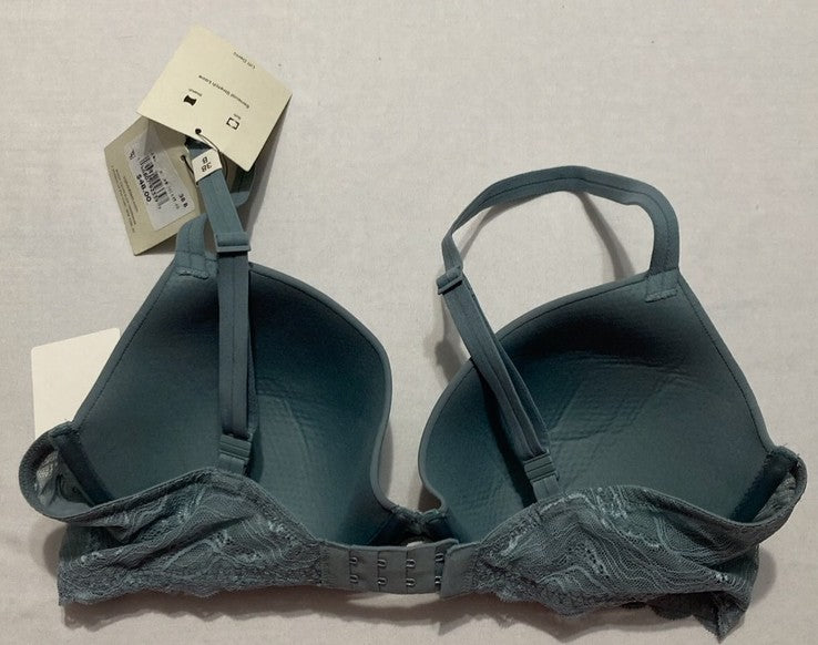 NWD CALVIN KLEIN Seductive Comfort Brasier Lace Demi BLUE 38B