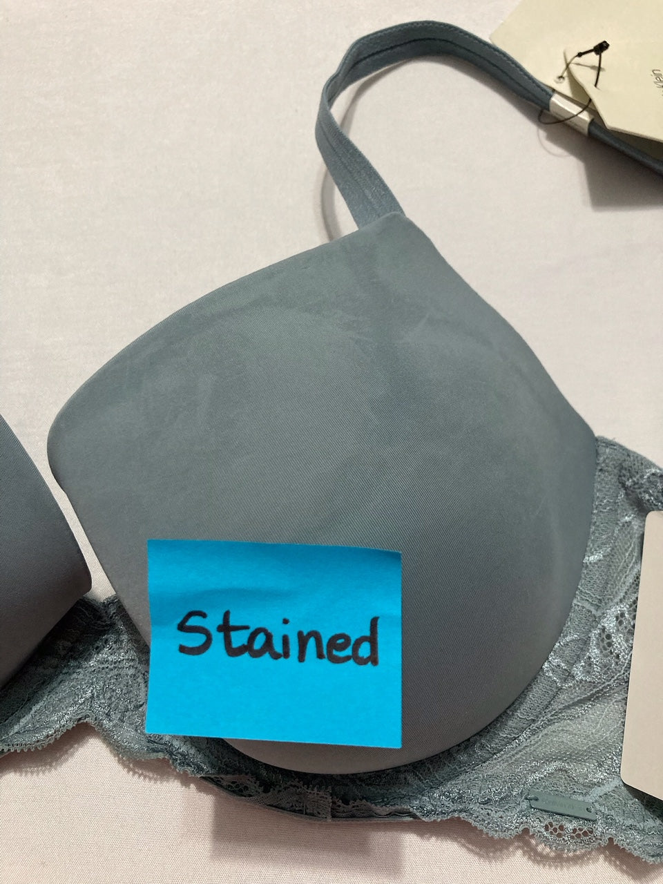 NWD CALVIN KLEIN Seductive Comfort Brasier Lace Demi BLUE 38B