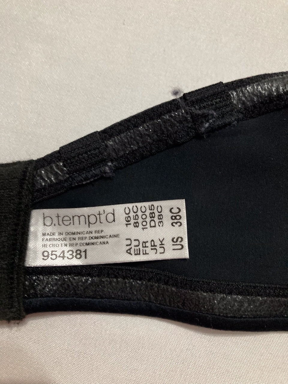 NWD B.TEMPT'D Future Foundation Push-up Convertible Strapless Bra BLACK 38C