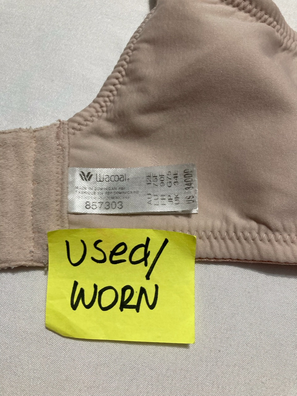 NWD WACOAL Back Appeal Minimizer Unlined Underwire Bra ROSE 34DDD