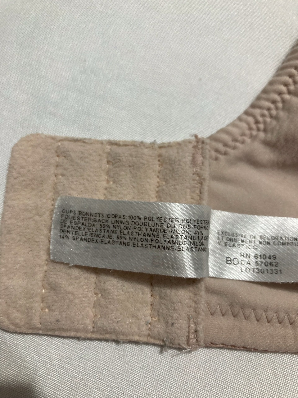 NWD WACOAL Back Appeal Minimizer Unlined Underwire Bra ROSE 34DDD