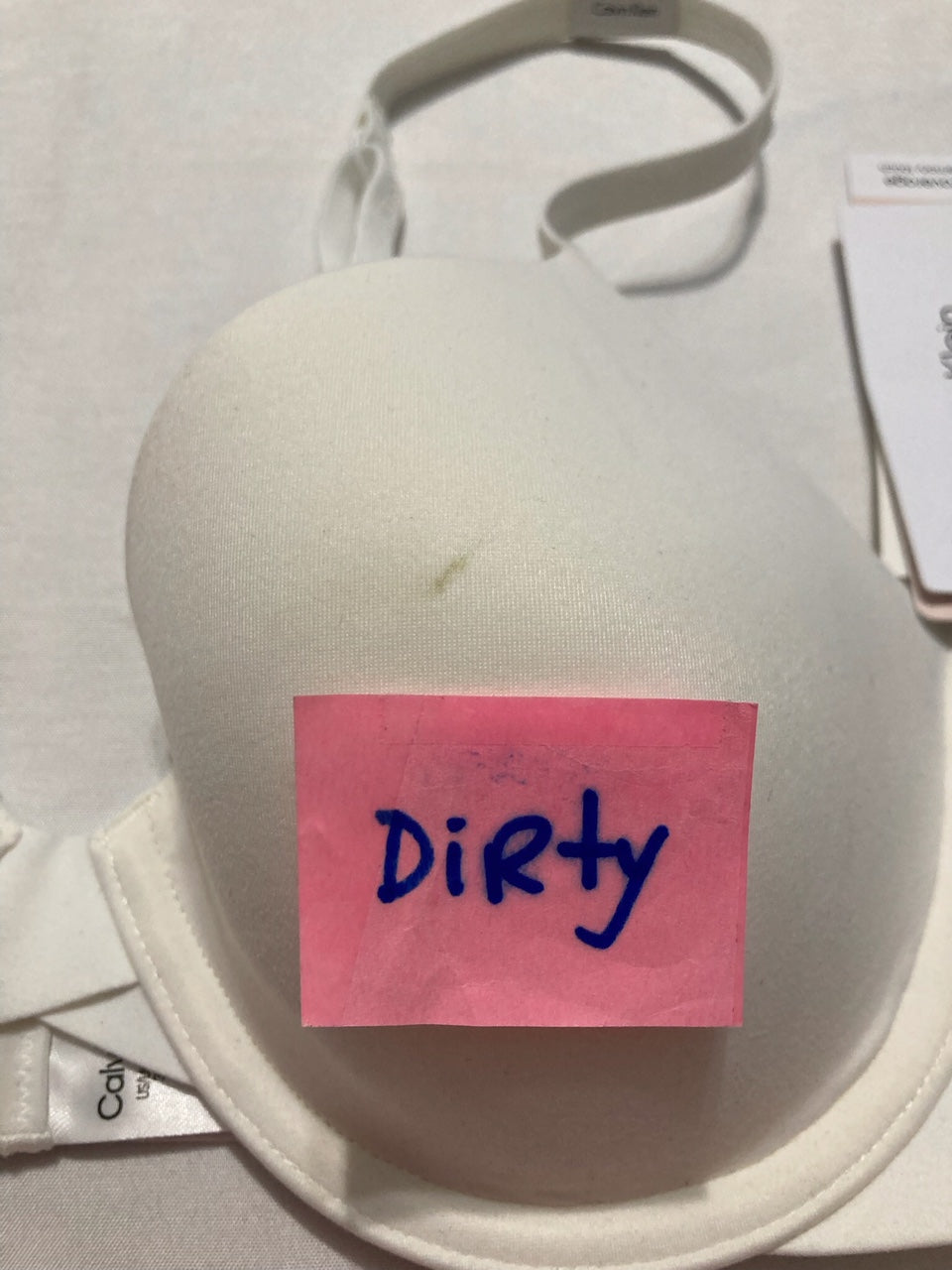 NWD CALVIN KLEIN Perfectly Fit Memory Touch T-Shirt Bra WHITE 32C