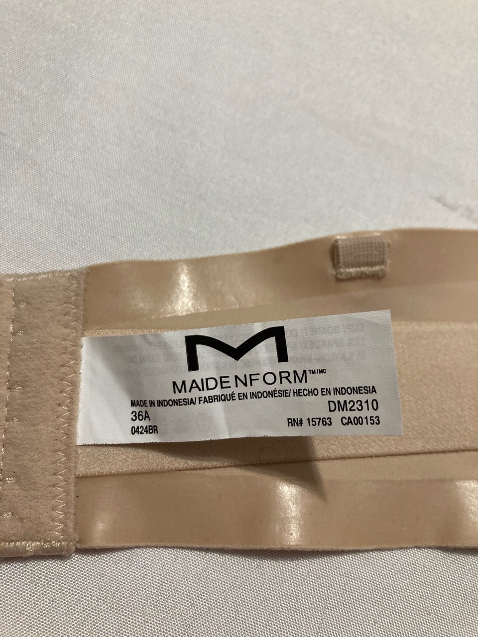 NWD MAIDENFORM DreamWire Multi-Way Underwire Bra Strapless ALMOND 36A