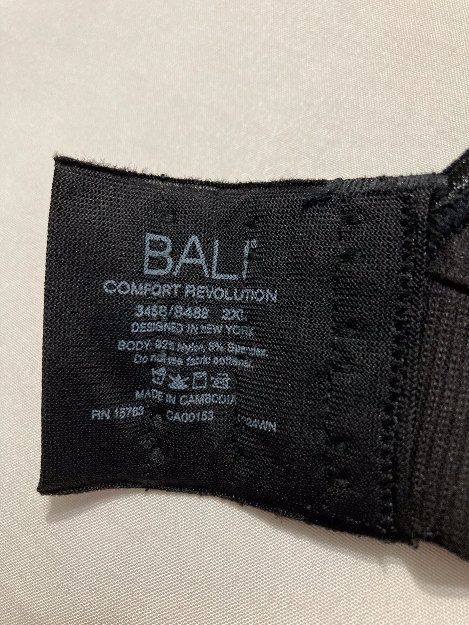 NWD BALI Comfort Revolution Wireless Bra Fit Full-Coverage Bra BLACK 2XL