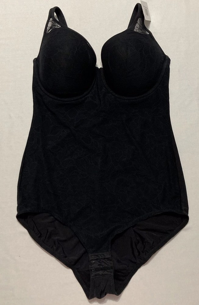 NWD UNBRANDED Shapewear Bodysuit with Underwire and Adjustable Straps BLACK 38C