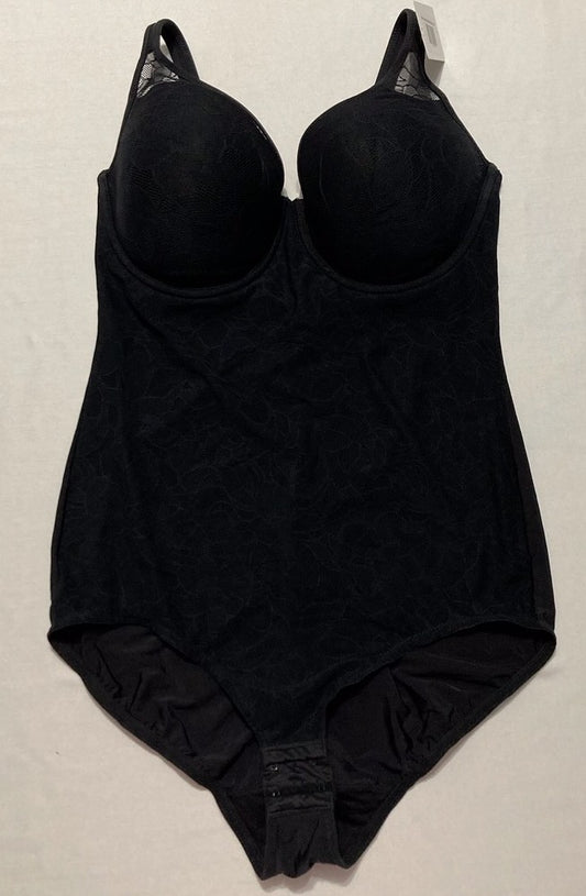 NWD UNBRANDED Shapewear Bodysuit with Underwire and Adjustable Straps BLACK 38C