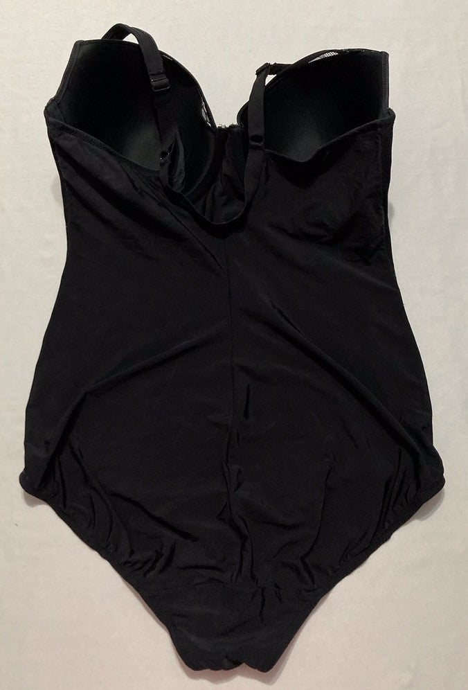 NWD UNBRANDED Shapewear Bodysuit with Underwire and Adjustable Straps BLACK 38C