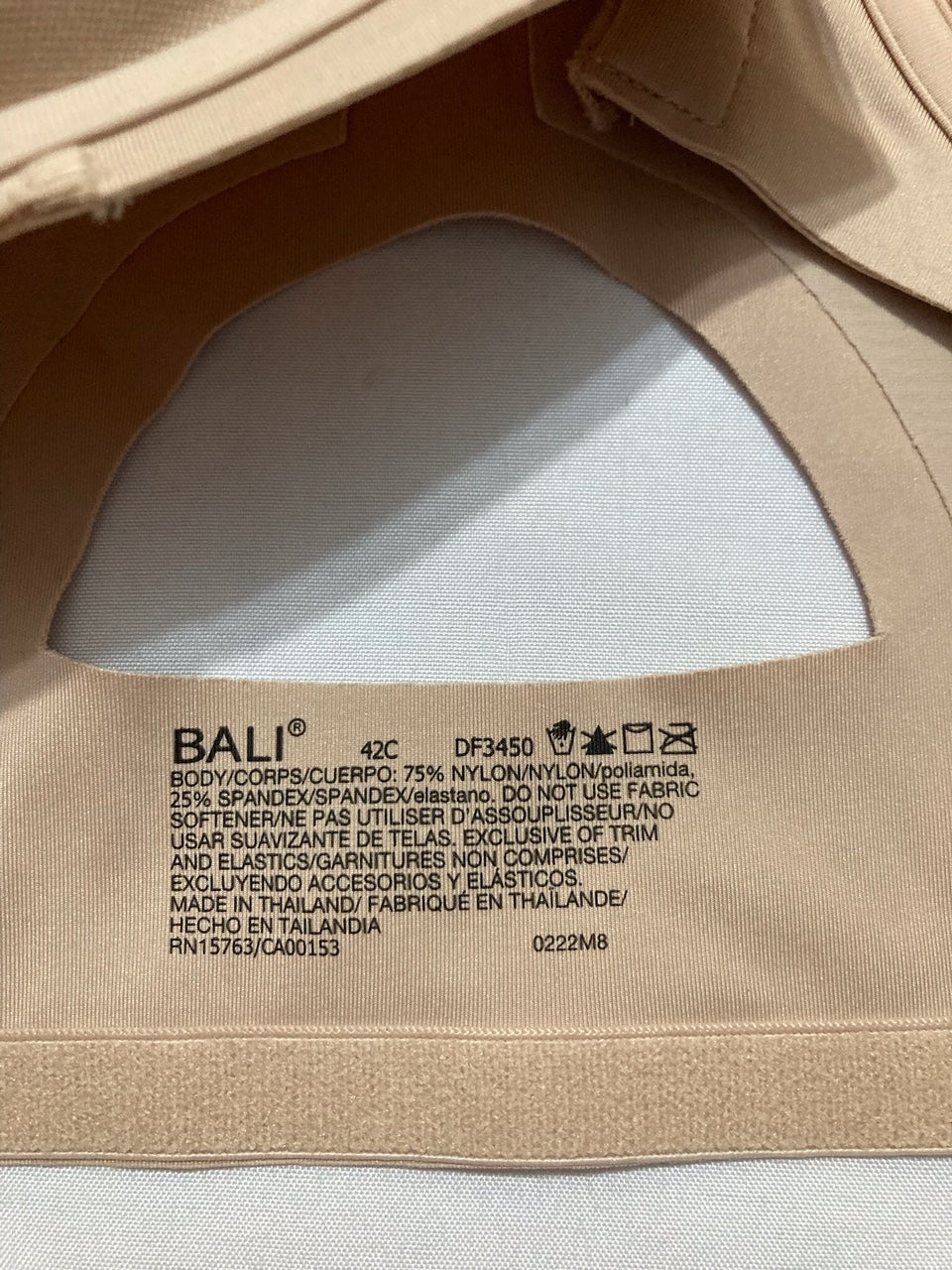 NWD BALI Smooth U Posture Boost w/EverSmooth Back Underwire Bra BEIGE 42C