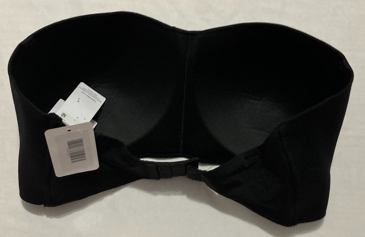NWD CALVIN KLEIN Form to Body Lightly Lined Bandeau Bra BLACK XL