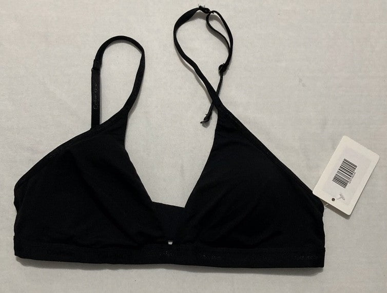 NWD CALVIN KLEIN Form to Body Lightly Lined Triangle Bralette BLACK S