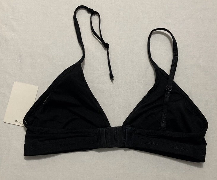 NWD CALVIN KLEIN Form to Body Lightly Lined Triangle Bralette BLACK S