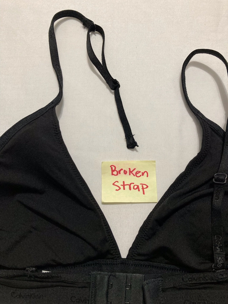 NWD CALVIN KLEIN Form to Body Lightly Lined Triangle Bralette BLACK S